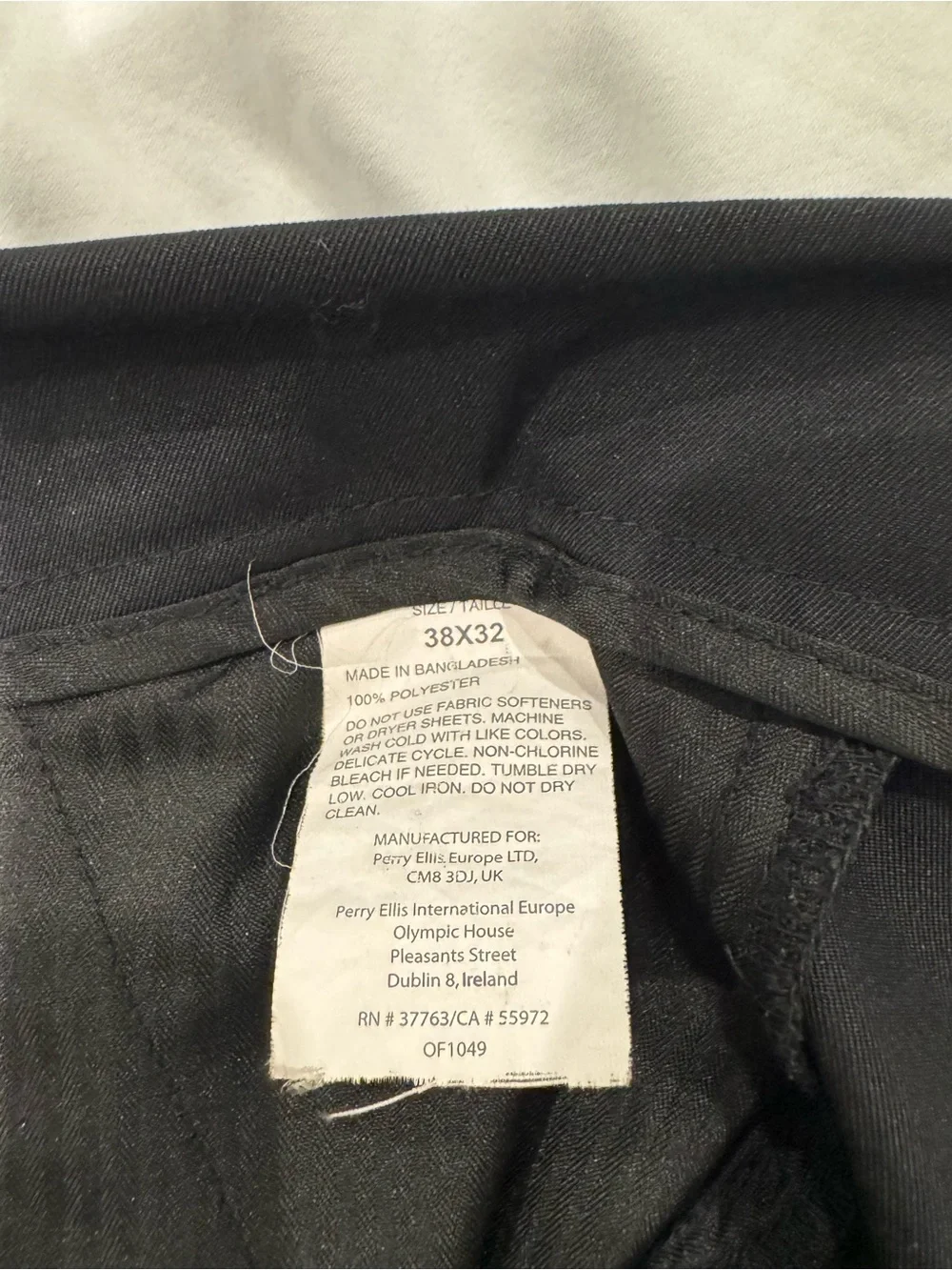 Perry Ellis Black Men’s Dress Pants - Classic Flat Front